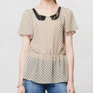 B. Vintage Anthropologie - Greta Top - Polka Dot Lace - M